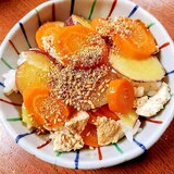 ●簡単♪トースターパンで中華風さつまいも人参鶏飯●